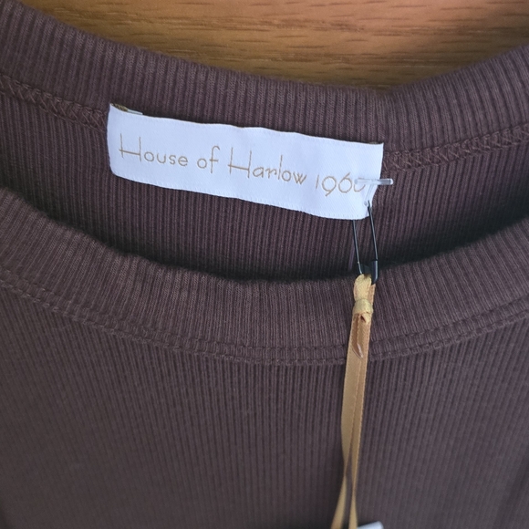 House Of Harlow NWT Espresso Brown Sleeveless Bodysuit - Picture 3 of 8